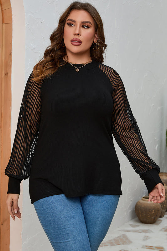 Sheer at the Sleeve Blouse