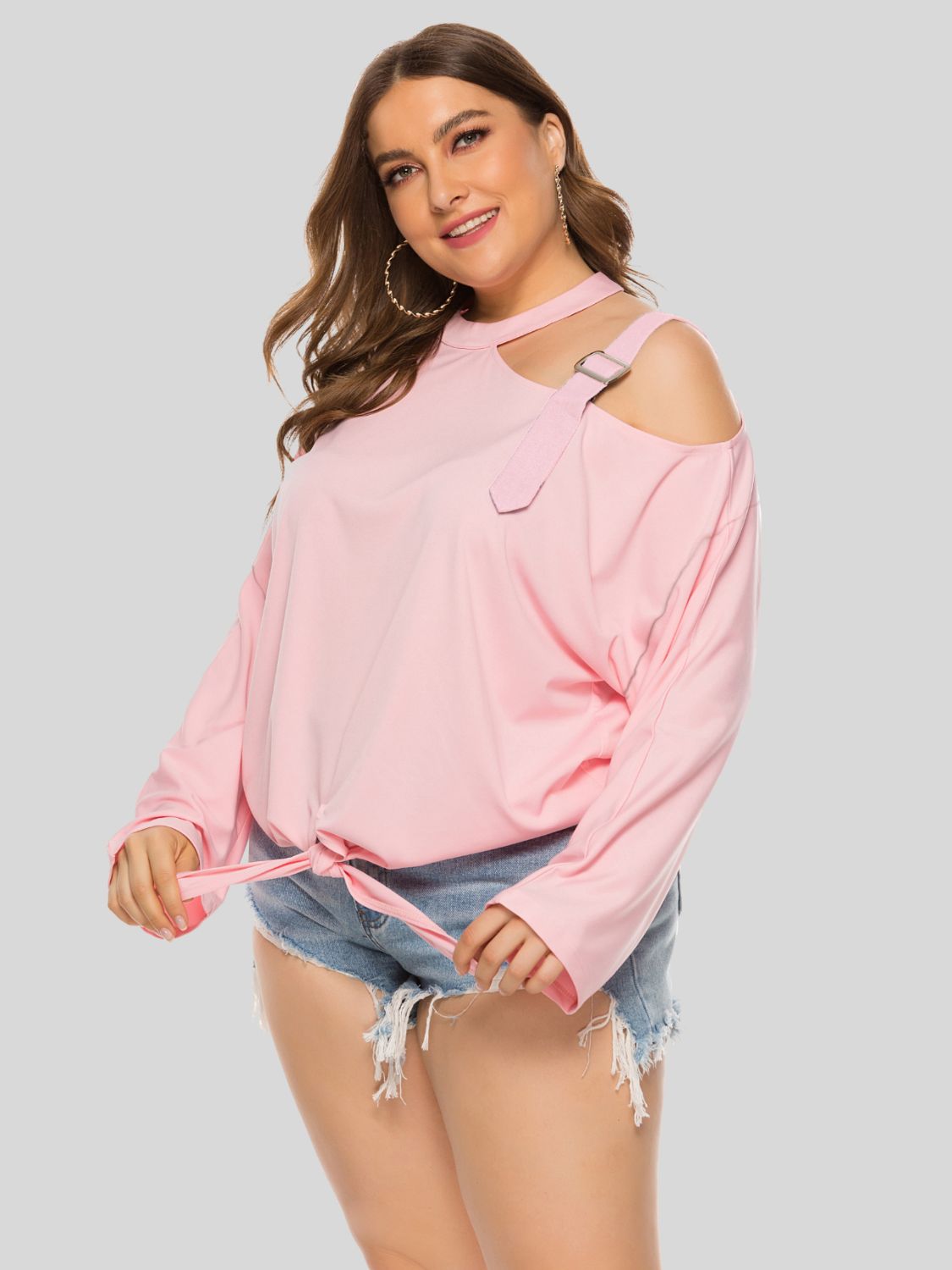 Cold-Shoulder Tie Me Up Top