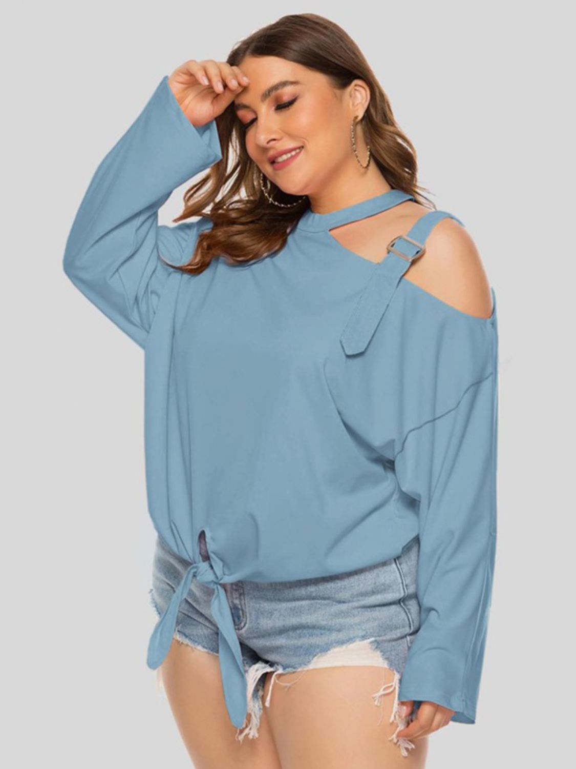 Cold-Shoulder Tie Me Up Top