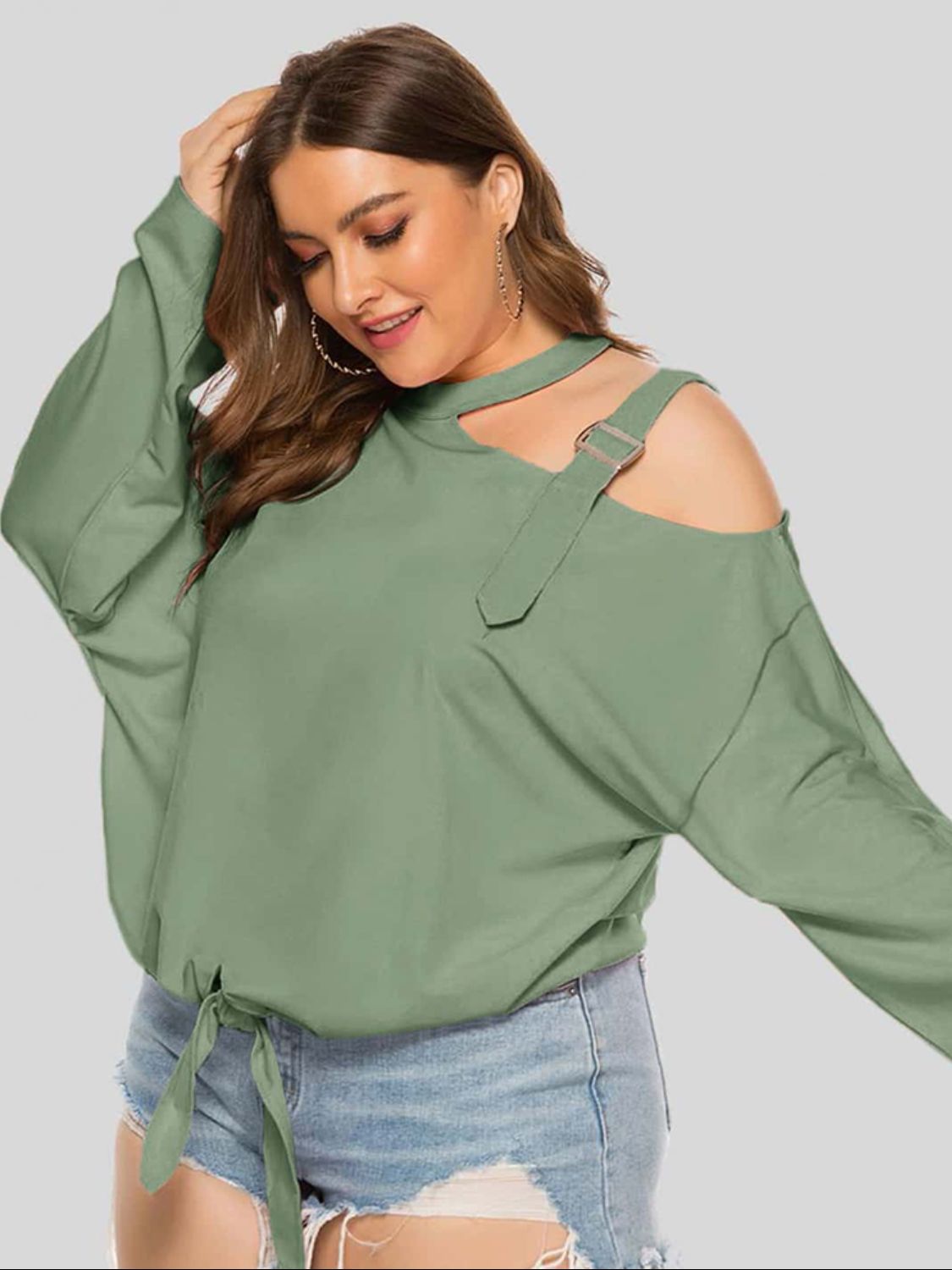 Cold-Shoulder Tie Me Up Top