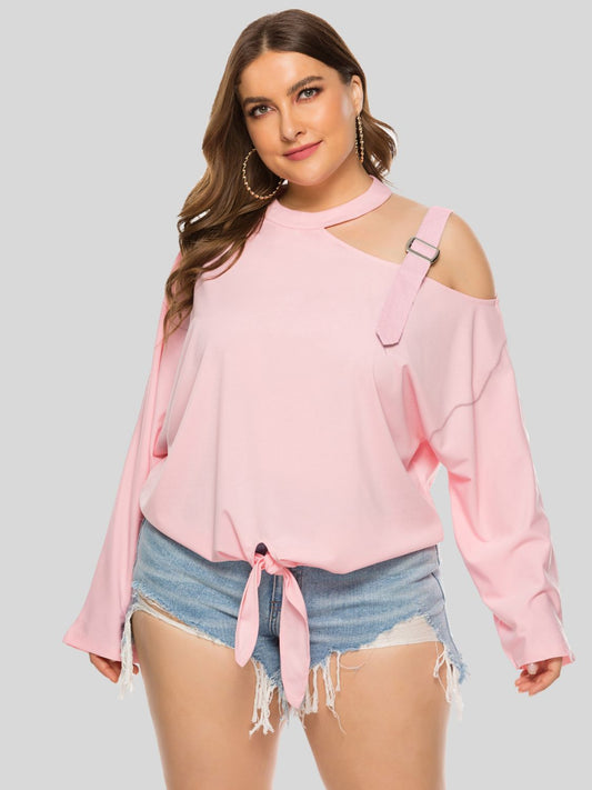 Cold-Shoulder Tie Me Up Top