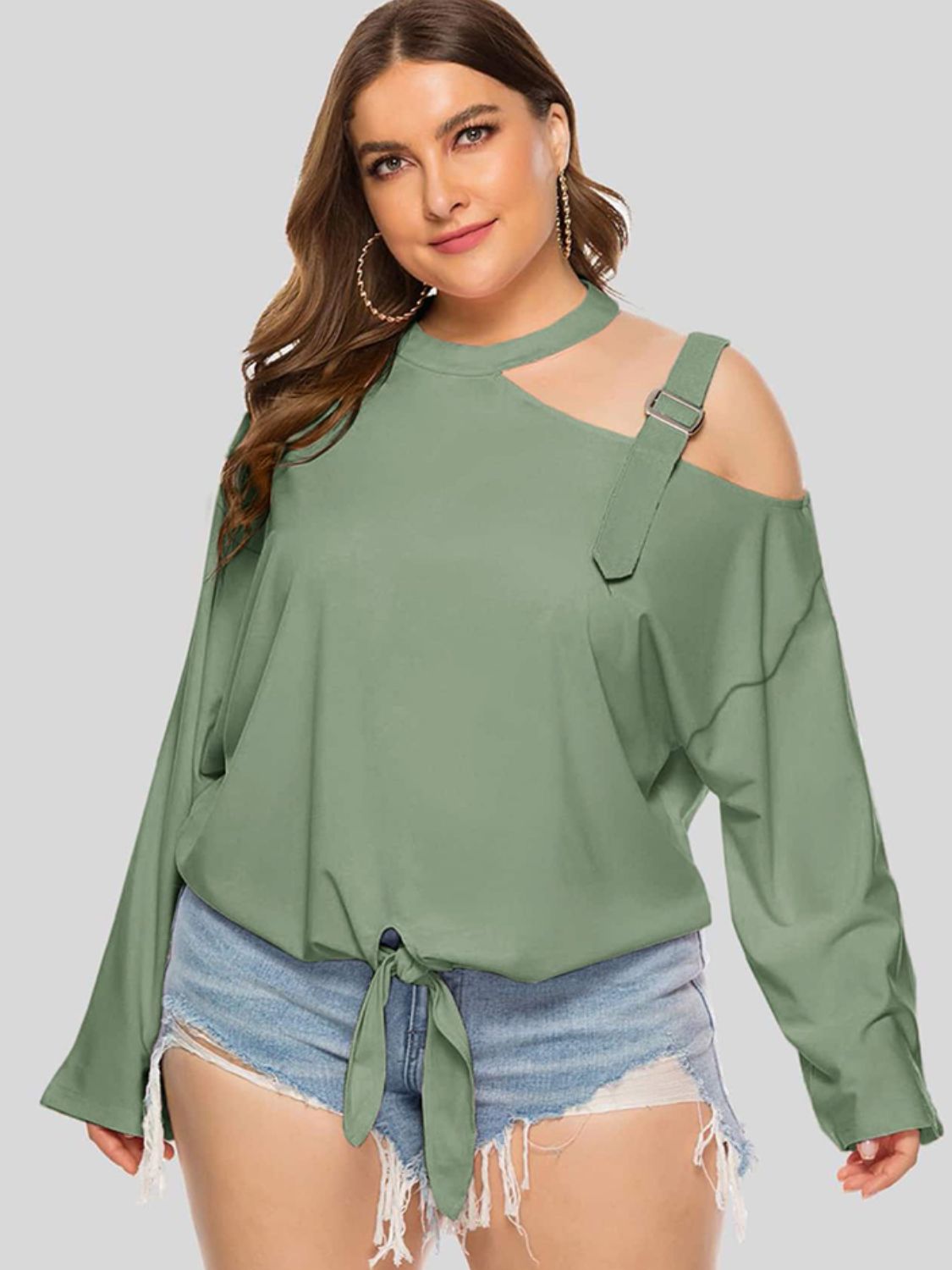 Cold-Shoulder Tie Me Up Top