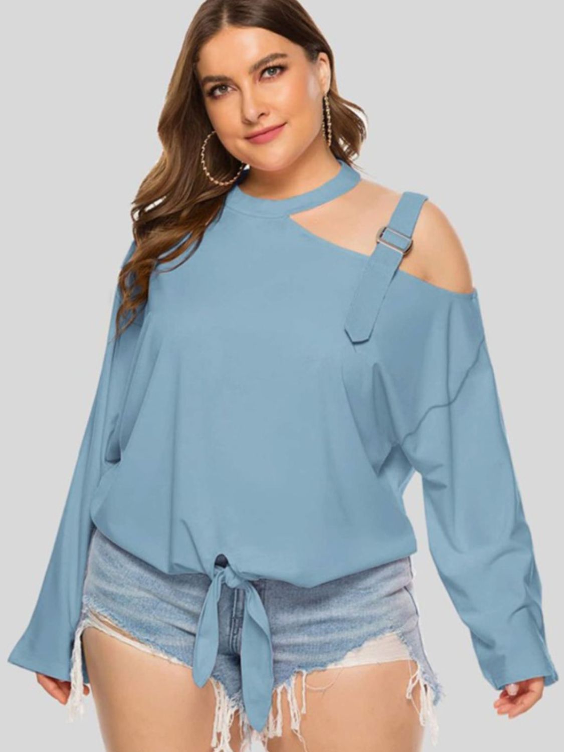 Cold-Shoulder Tie Me Up Top