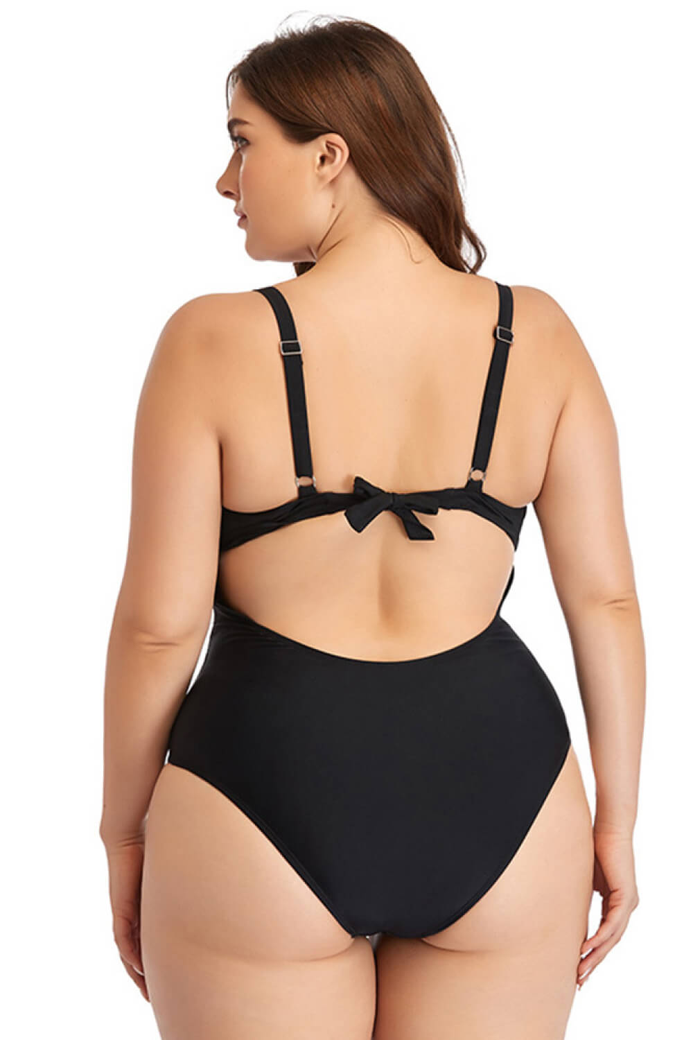 Spliced Mesh One-Piece Swimsuit